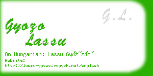 gyozo lassu business card